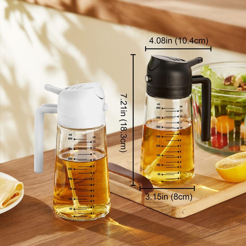 TrendPlain 16oz Olive Oil Spray Bottle Review – The Ultimate 2-in-1 Kitchen Essential for Effortless Cooking